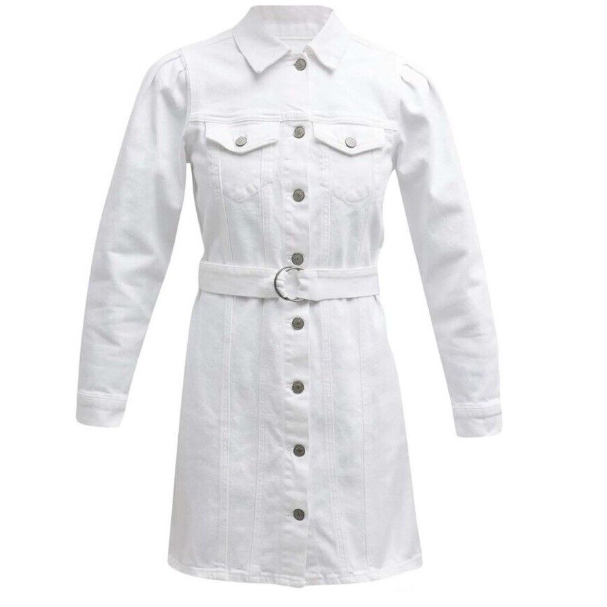 Rails The Griffith White Denim Long Sleeved Dress Small New With Tags